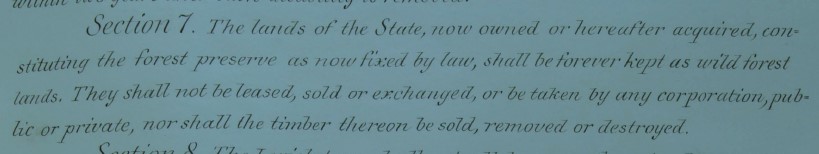 The Forever Wild clause as written in 1894 constitution