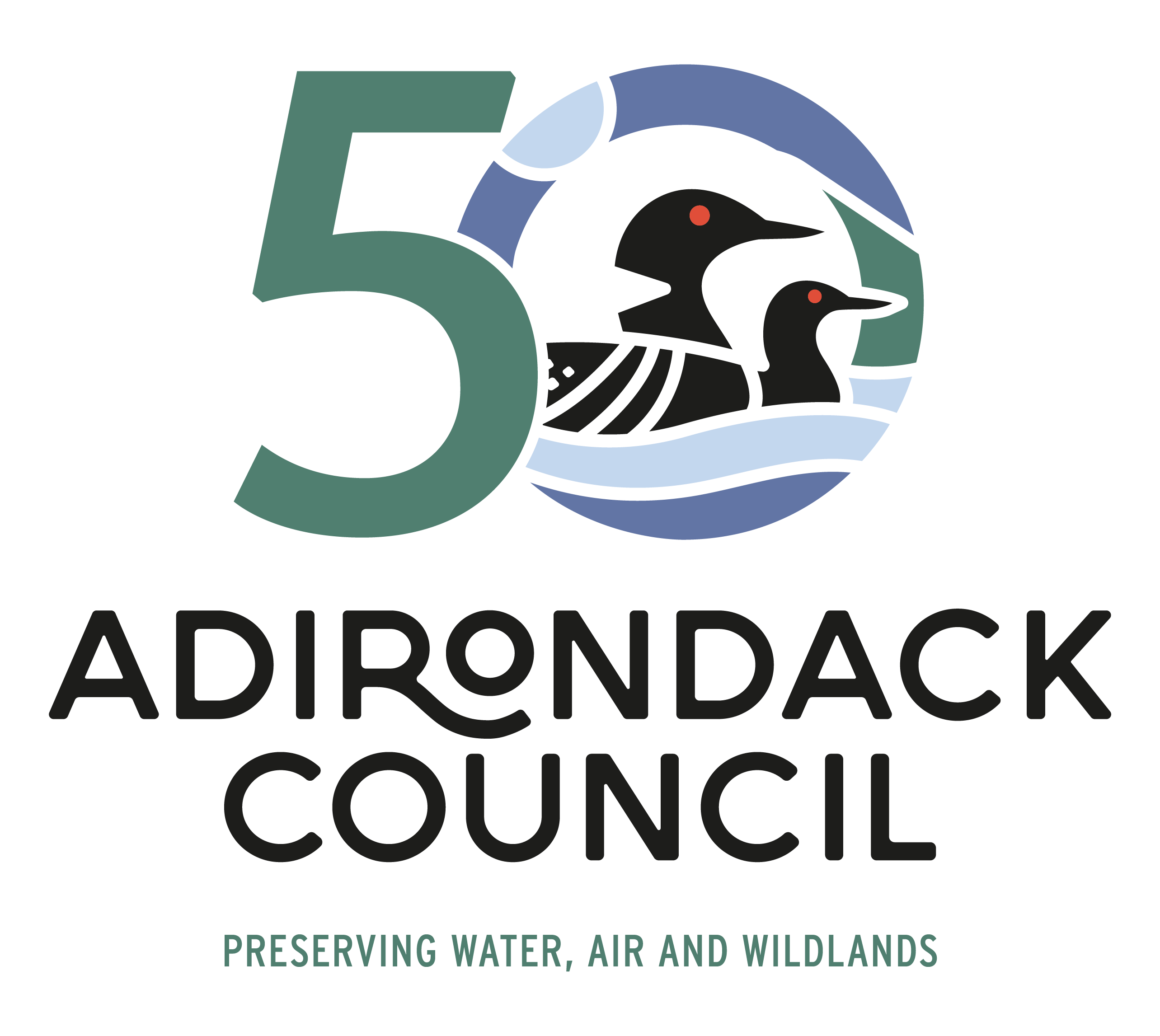 The new Adirondack Council logo celebrating 50 years