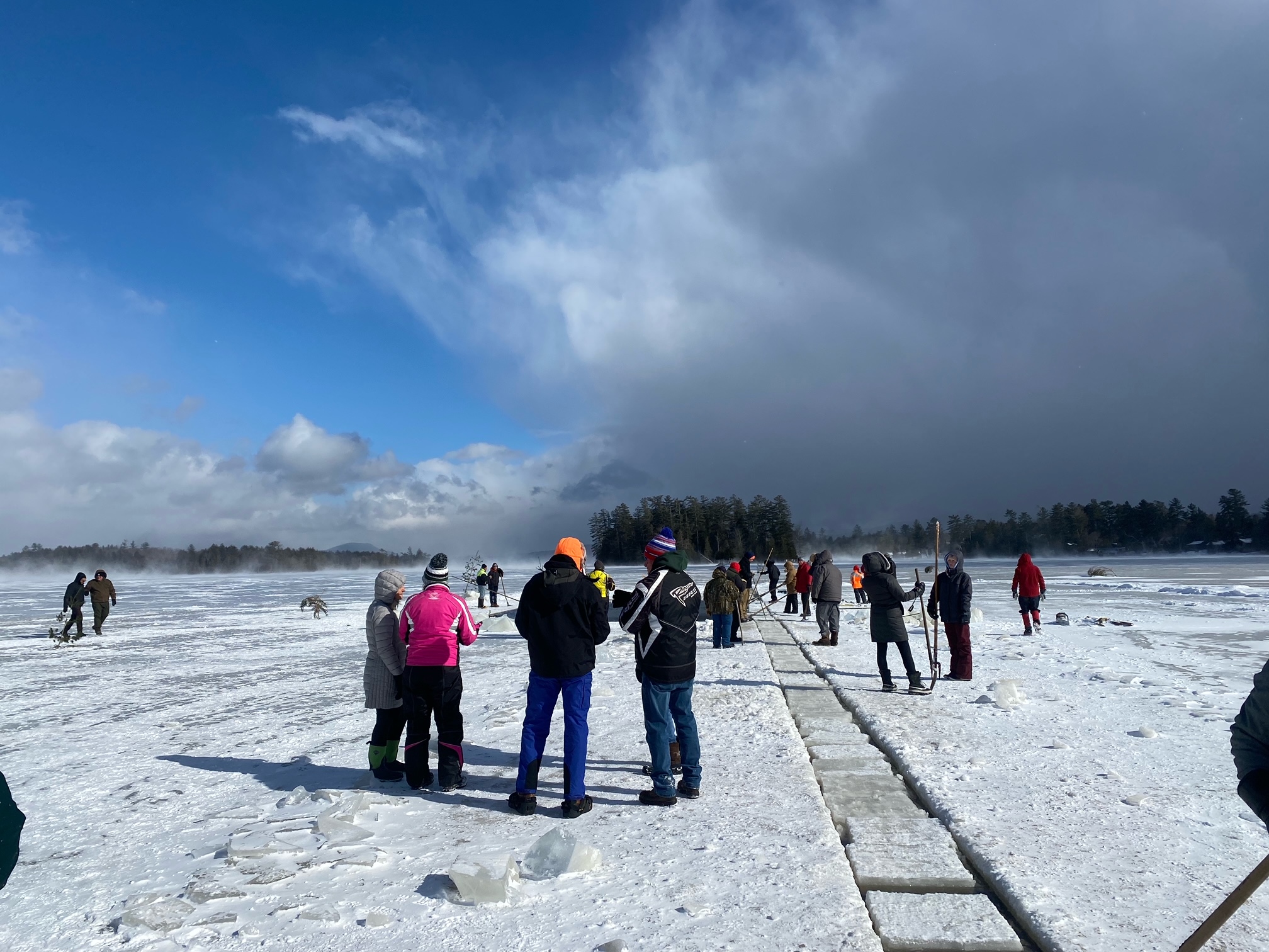 The annual Raquette Lake ice harvest